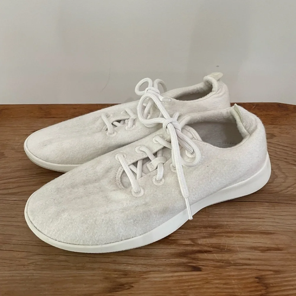 Allbirds Ivory Merino Wool Runners Womens Athletic Sneakers Shoes Running Sz 10